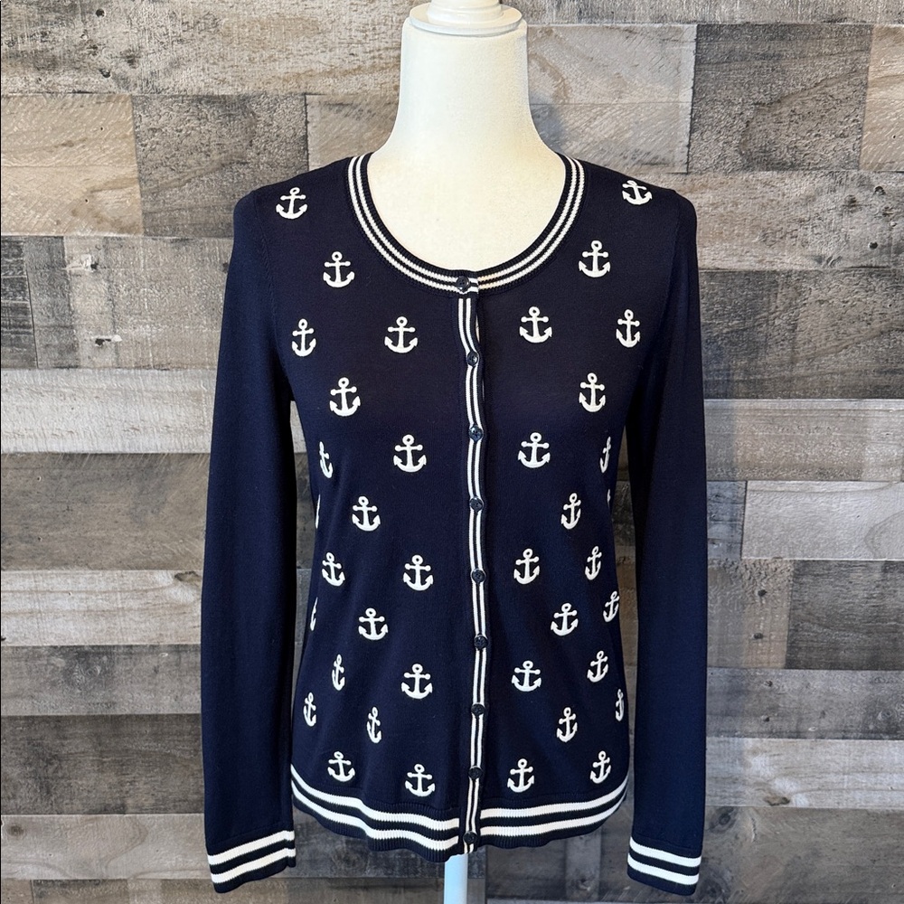 Talbots Nautical Cardigan with anchors Size XS - Picture 16 of 16